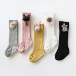 Newborn Socks Knee High Long Infant Cotton Soft Sock Cute Base Socks Girls Spring Autumn Leg Warmer Baby Princess Kids Sockken 1