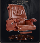 Computer chair home boss chair leather business reclining massage executive chair solid wood swivel chair lift office seat 3