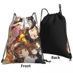 Demon Slayer Kimetsu no Yaiba Anime Print Drawstring Bags Men Women Storage Backpack Teenager Travel Bag Multi-function Pocket 2