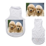 10PCS Sublimation Blank White Clothing DIY Pet Dog T Shirt for Small Pet Heat Transfer Print 6