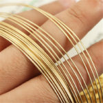 14K Gold Filled Half Round Wire One Meter Half Hard Gold Filled Beading Wire Handmade DIY Jewelry Making Findings Accessories 6