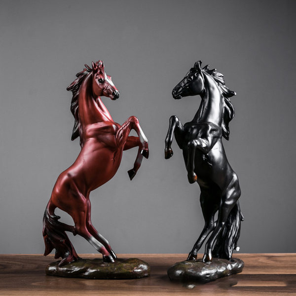 Resin Horse Statue Art Animal Figurines Office Home Decoration Accessories Horse Sculpture home decoration accessories 2