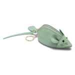 Cute Animal Design Lady Lipstick Bag Fashion Key Case Wallet Full Grain Cow Leather Vivid Lovely Mini Mouse Shape Purse 5