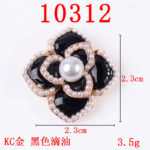 DIY love rose alloy handmake charm 10pcs Alloy dripping oil mountain Camellia lattice crystal buckle jewelry accessories 4