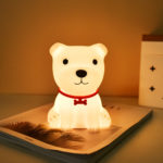 Creative Cute Puppy Silicone Lamp USB Rechargeable LED Colorful Pat Night Light Children's Cartoon With Sleeping Atmosphere Lamp 6