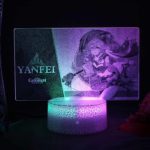 Genshin Impact Yan Fei 3d Led Anime Figure Lamp For Bedroom Manga Action Night Lights Bedside Tables Rechageable Sleeping Panels 2