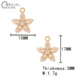 Cordial Design 50Pcs 15*17MM CZ Charms/Jewelry Accessories/Hand Made/Necklace Pendant/Star Shape/Jewelry Findings & Components 3