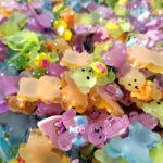 500pieces 20-23mm diy acrylic candy small bear shape sticker beads.for woman kids hairpin handmake jewelry making accessories 4