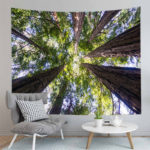 3D Scenic Tapestry Green Forest Tree Bedspread Wall Hanging Tapestry Wall Hanging Curtain Tapestries Bedroom Decor Wall Cloth 5