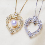 Luxury Lace Heart Pearl Pendant Fittings S925 Sterling Silver Vintage Women DIY Pearl Pendant Accessory 3Pcs/Lot 1