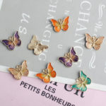 100pcs fashion charms gift pendants enamel butterfly alloy pendant making bracelet necklace earring DIY jewelry Accessories 5