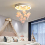 Fashion simple modern creative warm romantic princess room led children's room bedroom ceiling lamp 2