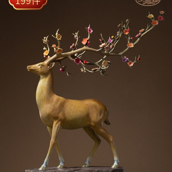 The Moral of Health and Happiness Copper Deer Statue Home Office Room Desktop Fengshui Decoration Collect Ornaments Gifts 1