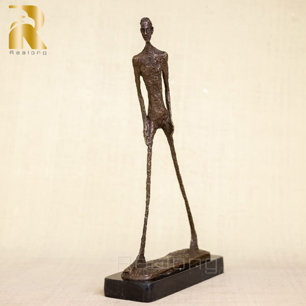 45cm Giacometti Sculpture Bronze Statue Real Bronze Casting Walking Man Figure Sculpture for Home Office Decor Ornament Gifts 1