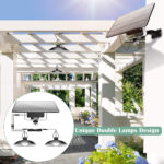 IP65 Waterproof Double Head Solar Pendant Light Outdoor Indoor Solar Lamp With Cable Suitable for courtyard, garden, indoor etc, 5