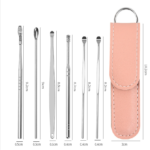 Ear Cleaner Personal Care Curette Ear Pick 6Pcs Stainless Steel Ear Wax Removal tool Ear Cleaning Kit Health Ear Cleaning Tools 5