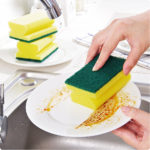 5pcs Reusable Home Double Sided Oil Remove Water Absorb Washing Kitchen Soft Scouring Cleaning Sponge 4