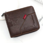 Men's Wallet Made of Leather Wax Oil Skin Purse for Men Coin Purse Short Male Card Holder Wallets Zipper Around Money Coin Purse 1