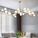 Modern Led Chandelier Fission Branches Style Glass Balls Ceiling Lamp Living Room Dining Bedroom Modern Salon Lighting Fixtures 1