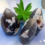 AAA Natural Gray Agate Torch Energy Mineral Stone Crystal Quartz Aquarium Decoration Home Ornament Office Accessories 4