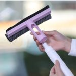 Window Glass Cleaning Tool Double-sided Disassemble Rod Window Cleaner Scraper Mop Squeegee Wiper with Water Spray Bottle 4