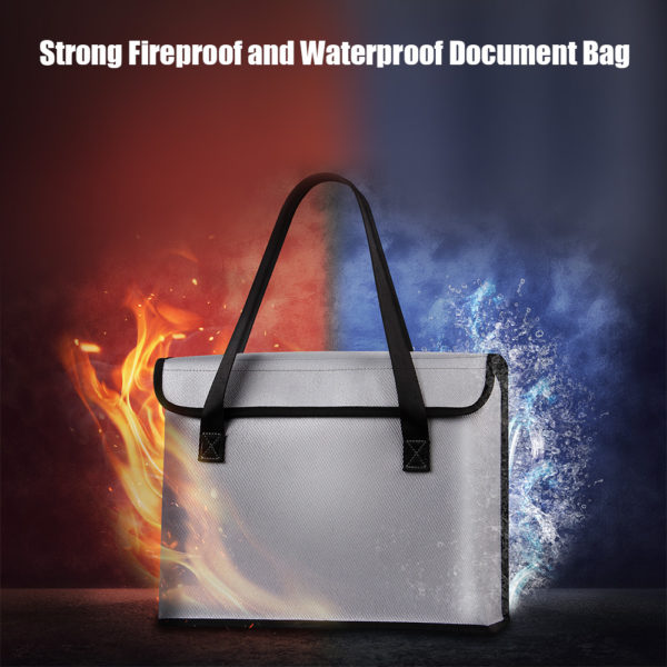 Fireproof Document Bags Waterproof Liquid Silicone Material Heat Insulation Big Capacity Safe Bag with Zipper Office Supplies 1