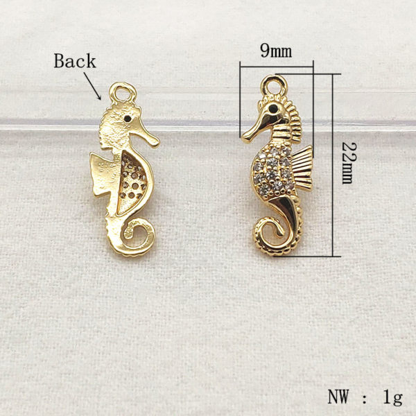 New Arrival! 22x9mm 30pcs 18kgp gold color Copper Cubic Zirconia Charm for Handmade Necklace Earring DIY Parts Jewelry Findings 2