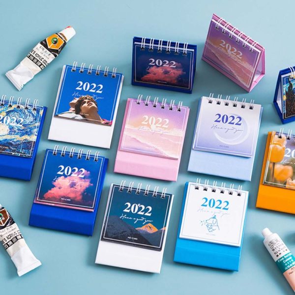 2022 Time Planning Bureau Series MIni desk calendar Cute standing calendar Daily Scheduler Table Planner Yearly Agenda Organizer 1