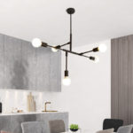 Nordic Minimalist Chandeliers Personality Iron Black Gold Ceiling Light Living Room Bedroom Dining Bar Cafe Decorative Lamps E27 5