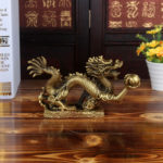 Chinese bronze dragon ornaments home crafts furnishings office decoration Dragon Feng Shui lucky gifts 5