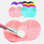 Cosmetic Cleaner Mat Silicone Makeup Brush Portable Cleaner Pad Washing Tool for Makeup Brushes SCVD889 1