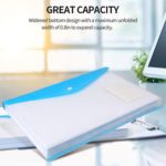 A4 Size Large Plastic File Folders Wallets Colorful Document File Envelope Bags for School Office Home, Holds 200 Plus A4 Sheets 5