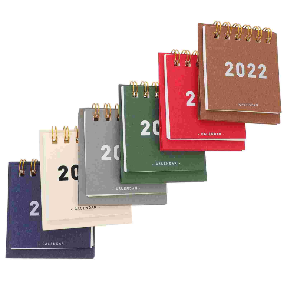 6pcs Reliable Creative Simple Mini Calendar Desk Calendar Table Calendar for Home Office 1