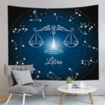 Twelve constellations Tapestry Wall Hanging Aries Capricorn Aquarius Tapestry Mandala Tarot Witchcraft Bedroom Home Wall Decor 4