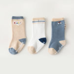 3Pairs/Set Cotton Newborn Baby Girl Boys Socks Autumn Winter Infant Toddler Soft Cartoon Non-slip Floor Sock For Girls 3