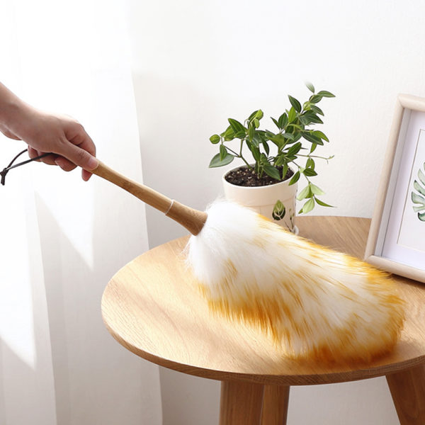 Sofa Non-static Hanging Rope Modern Home Cleaning Wood Handle Furniture Dust Sweeping Car Brush Long Lambswool Duster Soft 1