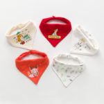 5pcs Baby Cartoon Cotton Triangle Bibs Double Layer Snap Burp Cloths for Boys Girls Baby Stuff for Newborns Kids Accessories 3