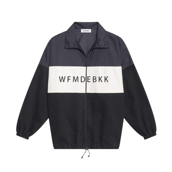 WBKK 22SS New Black Black Pull-on High-Performance Canvas Zip Nylon Logo Denim Jacket #wfmd2758 1