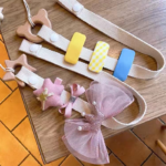 INS Solid Wood Beech Hanging Organizer Hair Clips Holder Girls Hairpin Bows Storage Belt Pendant Jewelry Wall Ornaments 3