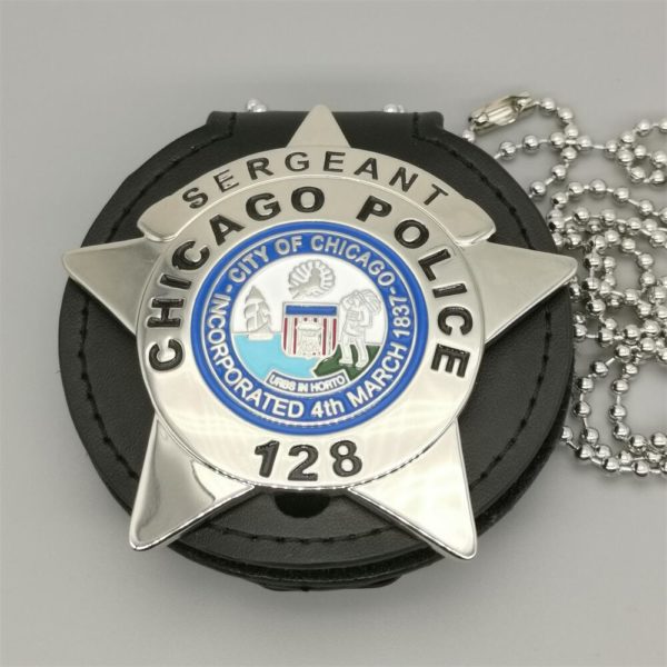 U.s. Chicago Pd General Agent Office Detected Badge No.128 1:1 Beautiful Gift Tactical Supplies 1