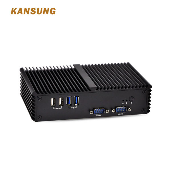 Thin Client Fanless Mini Barebone 6 COM Celeron 2955U Industrial Firewall Micro Pc Linux Ubuntu Server Computer Dual LAN PC 2