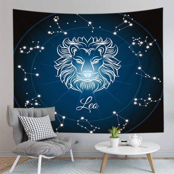 Twelve constellations Tapestry Wall Hanging Aries Capricorn Aquarius Tapestry Mandala Tarot Witchcraft Bedroom Home Wall Decor 1