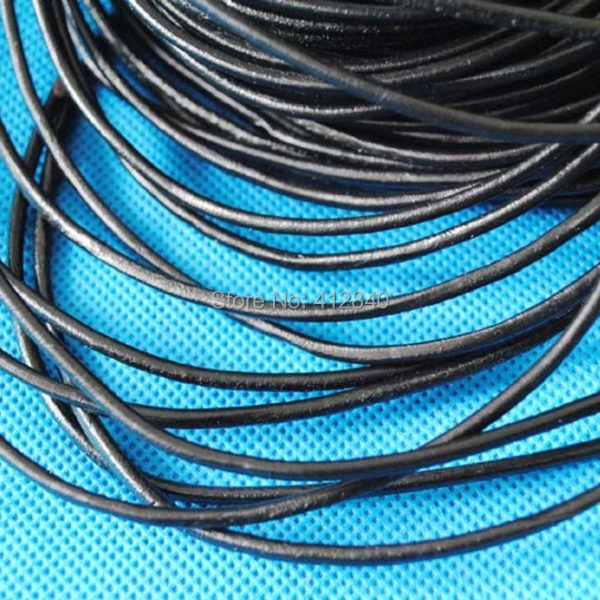 100 Meters/Lot,Soft Leather Cord,Fashion Jewelry Thread Accessories,Black Color,Size: 3.0mm 2