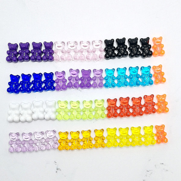 16pcs / 1 Pack of Fashionable Cute Mini Bear DIY Handmade Accessories Jewelry 13 Colors In Any Combination 1