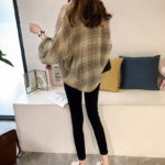 QOERLIN M-4XL See Through Sexy Plaid Shirt Women Summer 2021 New Korean Loose Causal Sun Protection Jacket Blouse Coat Girly 5