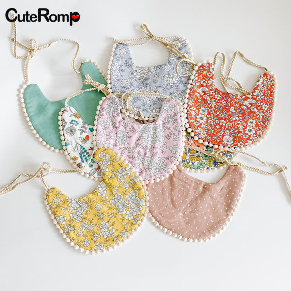 Top Cotton Lace Baby Bibs Two sides Boy Girl Scarf Muslin Burp Cloth Bandana Bibs For Newborn Infant Bib Toddler Accessorie 1