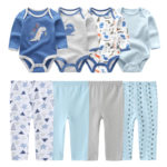 Autumn Baby Girl Clothes Cotton 6/8PCS Newborn Baby Sets Bodysuits+Pants Baby Boy Clothes Winter Clothing Sets Roupas de bebe 6