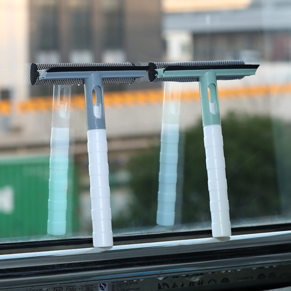 Window Glass Cleaning Tool Double-sided Disassemble Rod Window Cleaner Scraper Mop Squeegee Wiper with Water Spray Bottle 2