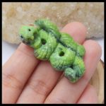 Hotsell Carved Natural Stone Animal Snake Serpentine Necklace Pendant 39x21x14mm,9.1g fashion jewelry gift accessory 2