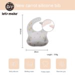 Let'S Make 5PC Newborn Baby Waterproof Stereo Feeding Tableware Bibs Silicone Baby Bibs Robbert For Kids Toddler Feedings 4